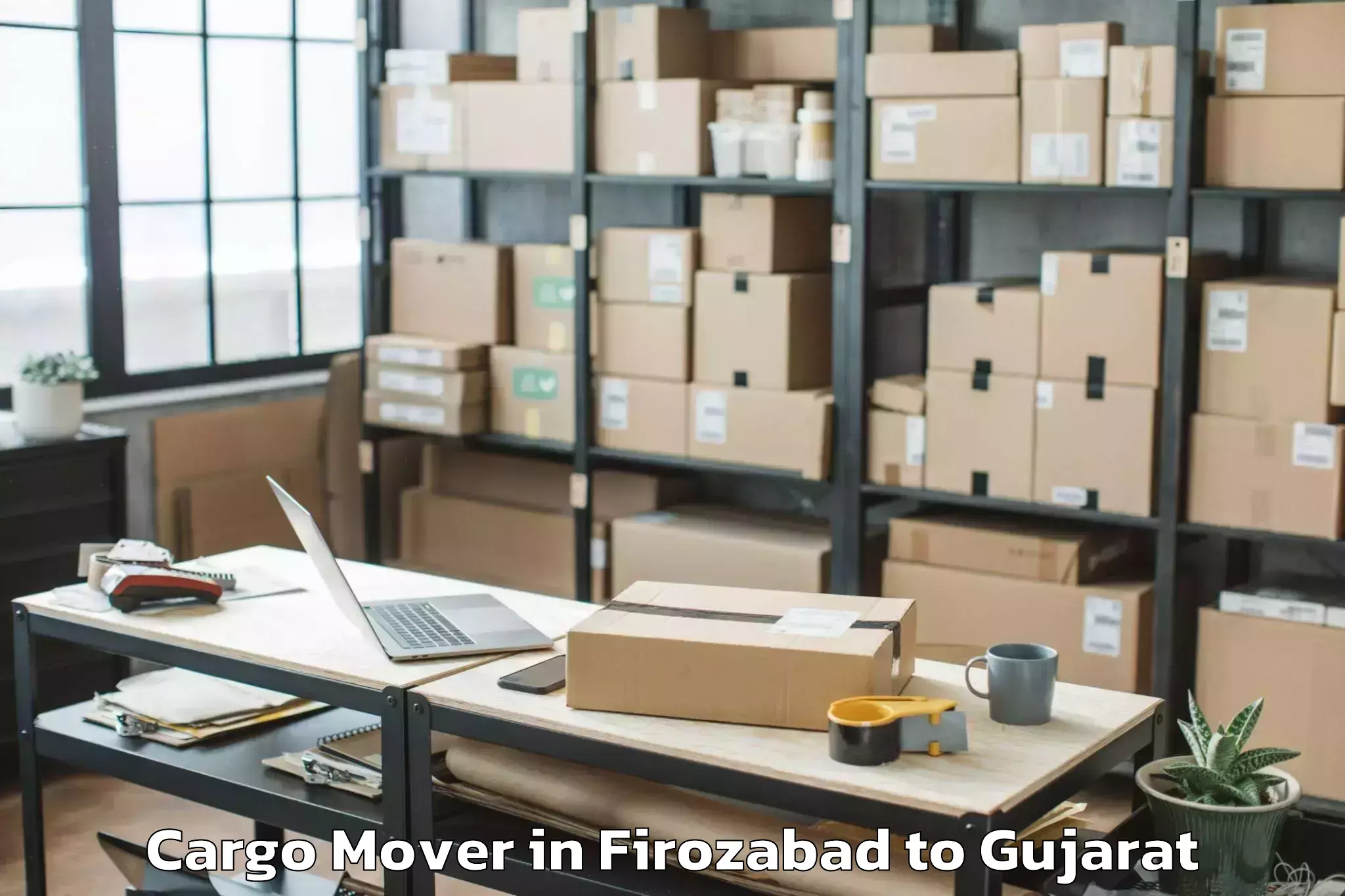 Top Firozabad to Limbdi Cargo Mover Available